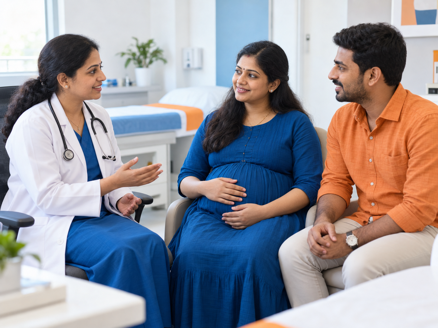 Parents gently cradling their baby’s feet